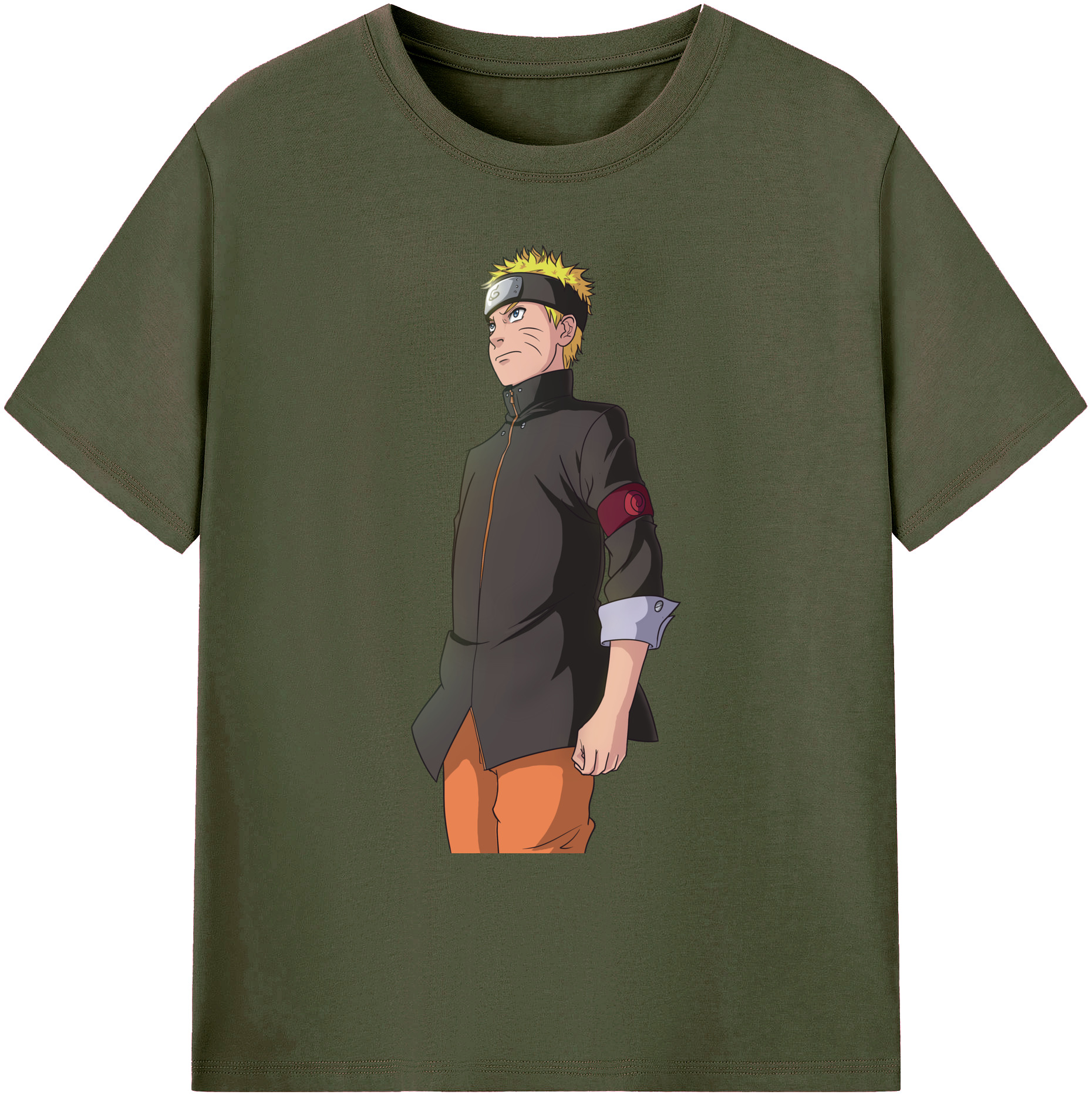 （画像用） NARUTO -ナルト- うずまき ナルト Uzumaki Naruto 綿100％ メンズ半袖Tシャツ｜肌触りやわらか＆通気性